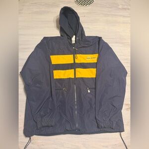 Vintage National Geographic Navy and Yellow Windbreaker